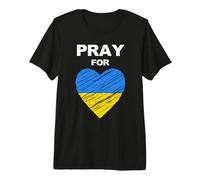 Pray for Ukraine Support The Ukrainian People Stop The War Premium T-Shirt