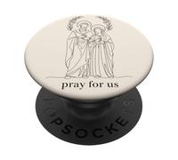 Pray For Us Catholic Christian Family Faith PopSockets Adhesive PopGrip