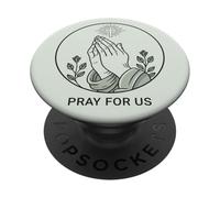 Pray For Us Christian Prayer Hands Cross Faith PopSockets Adhesive PopGrip