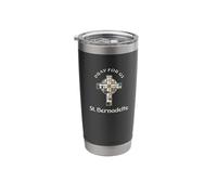 Pray for Us St Bernadette Stainless Steel Insulated Tumbler