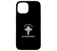 Pray For Us St Scholastica Case for iPhone 15