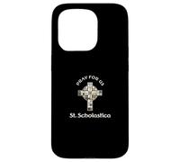 Pray For Us St Scholastica Case for iPhone 15 Pro