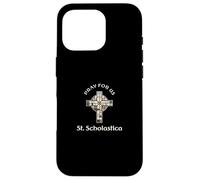 Pray For Us St Scholastica Case for iPhone 16 Pro