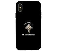 Pray For Us St Scholastica Case for iPhone X/XS