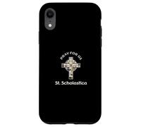 Pray For Us St Scholastica Case for iPhone XR