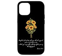 Pray God Wish Sunflower Christian Bible Verse Religious Case for iPhone 12/12 Pro