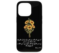Pray God Wish Sunflower Christian Bible Verse Religious Case for iPhone 13 Pro
