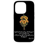 Pray God Wish Sunflower Christian Bible Verse Religious Case for iPhone 14 Pro