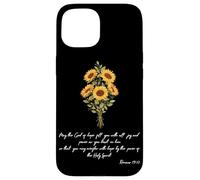 Pray God Wish Sunflower Christian Bible Verse Religious Case for iPhone 15