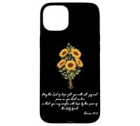 Pray God Wish Sunflower Christian Bible Verse Religious Case for iPhone 15 Plus