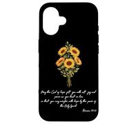 Pray God Wish Sunflower Christian Bible Verse Religious Case for iPhone 16