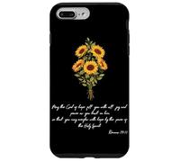 Pray God Wish Sunflower Christian Bible Verse Religious Case for iPhone 7 Plus/8 Plus