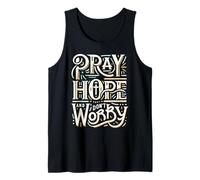 Pray Hope and Don't Worry Shirt Padre Pio Catholic Tank Top