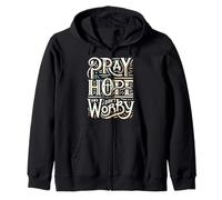 Pray Hope and Don't Worry Shirt Padre Pio Catholic Zip Hoodie