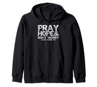 Pray Hope & Don't Worry Christian Faith Tee Saint Padre Pio Zip Hoodie