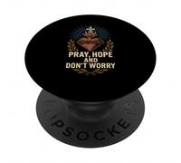Pray Hope Dont Worry Vintage Mens Recovery Apparel PopSockets Adhesive PopGrip