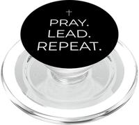 Pray Lead Repeat Jesus Christian Dad Blessed Faith PopSockets PopGrip for MagSafe