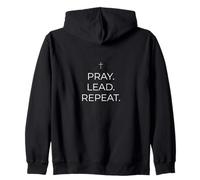 Pray Lead Repeat Jesus Christian Dad Blessed Faith Zip Hoodie