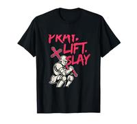 Pray Lift Slay Christian Gym Workout Knight T-Shirt