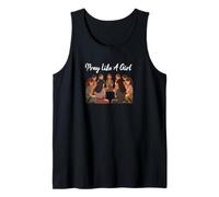 Pray Like A Girl Catholic Christian Faith Tank Top