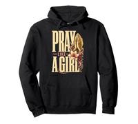 Pray Like A Girl Christian Women Praying Hands Faith Pullover Hoodie