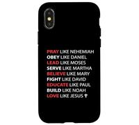 Pray Obey Lead Serve Believe Love Like Jesus Case for iPhone X/XS