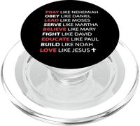 Pray Obey Lead Serve Believe Love Like Jesus PopSockets PopGrip for MagSafe