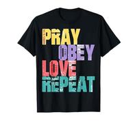 Pray Obey Love Bible Verse T-Shirt