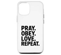 Pray Obey Love Repeat Inspirational Faith Affirmation Case for iPhone 12/12 Pro