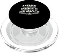 Pray On It Over It Through It Christian Prayer Gift PopSockets PopGrip for MagSafe