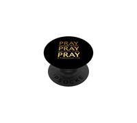 Pray on It Pray Over It Pray Through It Inspirational PopSockets Adhesive PopGrip