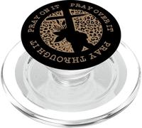 Pray On It Pray Over It Pray Through It PopSockets PopGrip for MagSafe