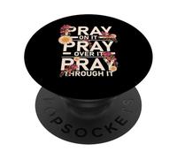 Pray On It Religious Christian Prayer Bible Scripture PopSockets Adhesive PopGrip