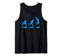 Pray Play Win Basketball Player Kid Christianity Faith Tank Top