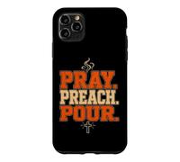 Pray Preach Pour Pastor Christian Sermon Coffee Case for iPhone 11 Pro Max