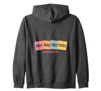 Pray Read Trust Serve Galatians 5 22 Bible Verse Zip Hoodie