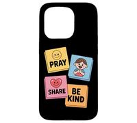 Pray Share Be Kind Kids Christian Sunday School Case for iPhone 15 Pro