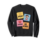 Pray Share Be Kind Kids Christian Sunday School Sweatshirt