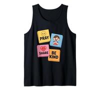 Pray Share Be Kind Kids Christian Sunday School Tank Top