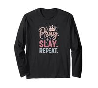 Pray & Slay Christian Motivation Apparel Long Sleeve T-Shirt