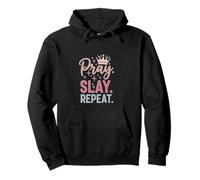 Pray & Slay Christian Motivation Apparel Pullover Hoodie