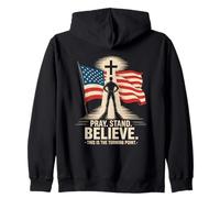 Pray Stand Believe This Is The Turning Point Zip Hoodie