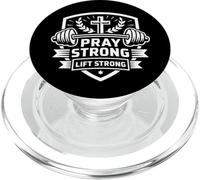 Pray Strong Lift Strong Christian Gym Fitness PopSockets PopGrip for MagSafe