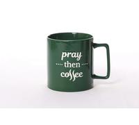 PRAY THEN COFFEE 22 oz Oversized Coffee Mug With Upgraded Design Mark 11:24 Bible Verse - Extra Large Coffee Mug Perfect for Gifts - Great for Tea, Cappuccino, Latte, and Macchiato - Hunter Green