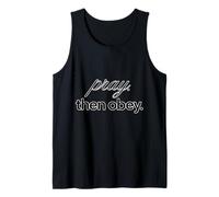 Pray Then Obey Christian Faith Quote Tank Top