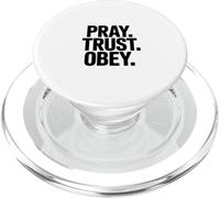 Pray Trust Obey Christian Faith Motivation PopSockets PopGrip for MagSafe