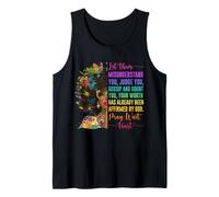 Pray Wait Trust Affirmed by God Jesus Christian Black Woman Tank Top