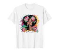 Pray Wait Trust God Has A Plan Christian Woman Afro Design T-Shirt