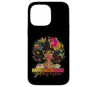 Pray Wait Trust God Plan Jesus Christian Black Woman Afro Case for iPhone 14 Pro Max
