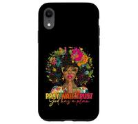 Pray Wait Trust God Plan Jesus Christian Black Woman Afro Case for iPhone XR